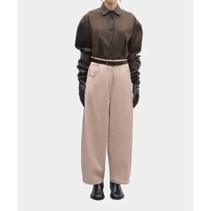 NEW CORDERA satin curved pants in peach